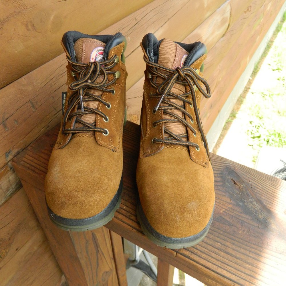Brahma Women's Brown Diane Steel Toe Waterproof Work Boots Size US 9 Hiking Boot